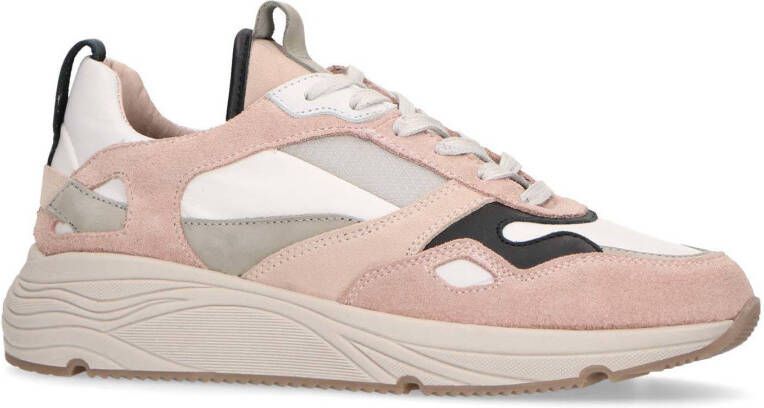Sacha suède chunky sneakers lichtroze