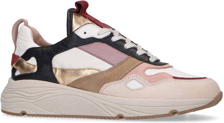 Sacha suède chunky sneakers zwart/multi