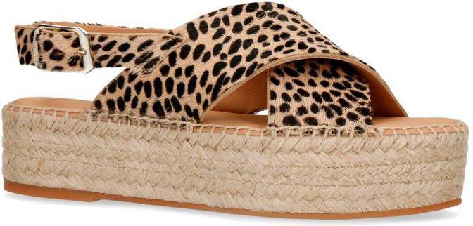 Sacha suède plateau sandalen cheetahprint