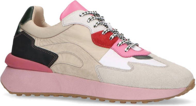 Sacha suède sneakers beige/roze