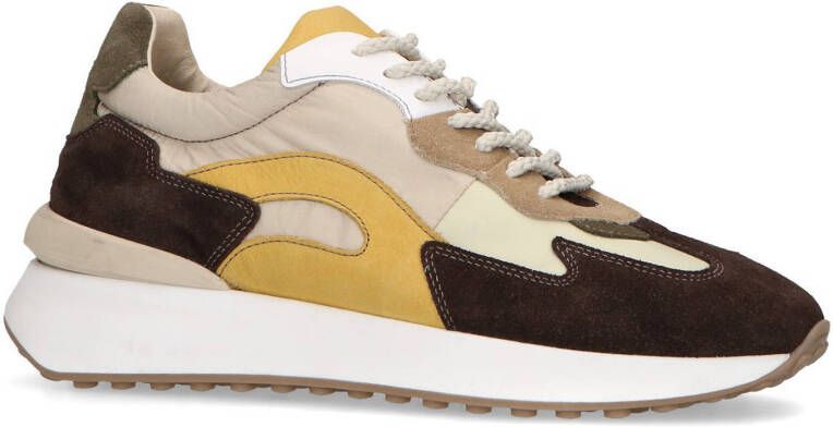Sacha suède sneakers bruin/geel