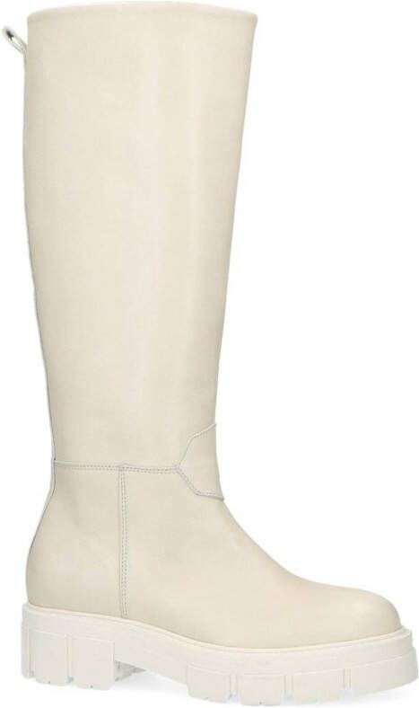 Sacha x Queen of Jetlags hoge leren laarzen off white