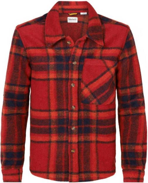 Timberland geruit overshirt rood