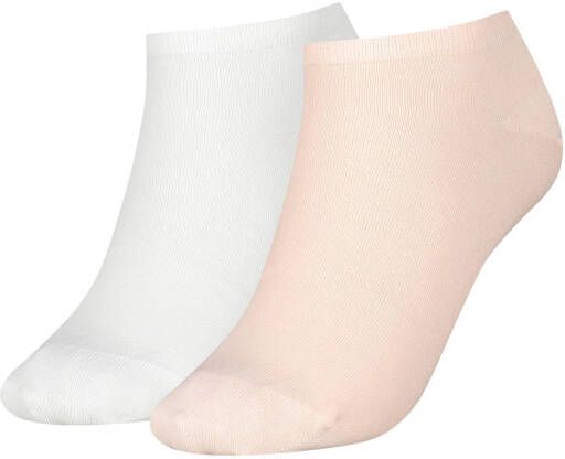 Tommy Hilfiger sneakersokken set van 2 ecru/roze