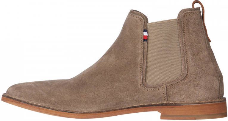 Tommy Hilfiger Chelsea Boots Stitchdown Suede Chelsea Boot Bruin