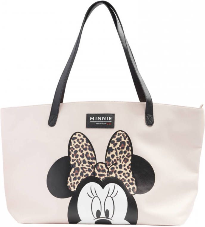 vanHaren Minnie Mouse shopper lichtroze