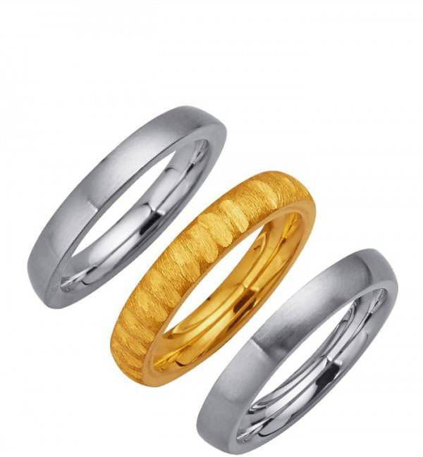 KLiNGEL 3 delige ringenset Zilverkleur