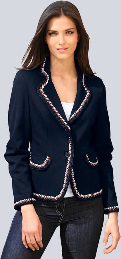 alba moda Blazer van jersey Marine/Rood