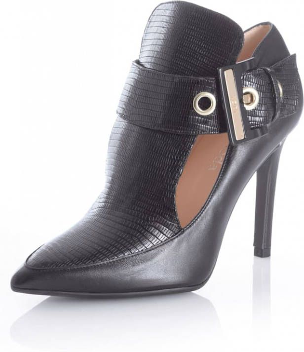 alba moda Enkellaarsje van rundleer Zwart