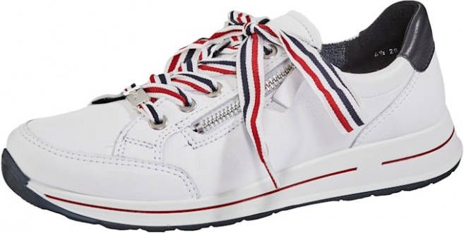Ara 12 24801 08 White Blue H Wijdte Veterschoenen