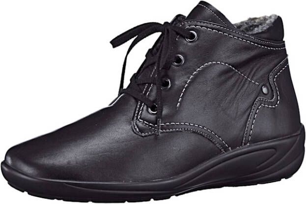 Semler Hoge veterschoen Zwart