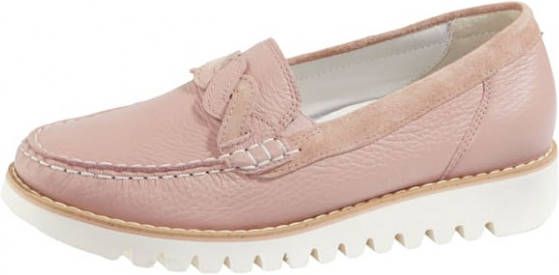 Waldläufer Mocassin van generfd hertennappa Roze