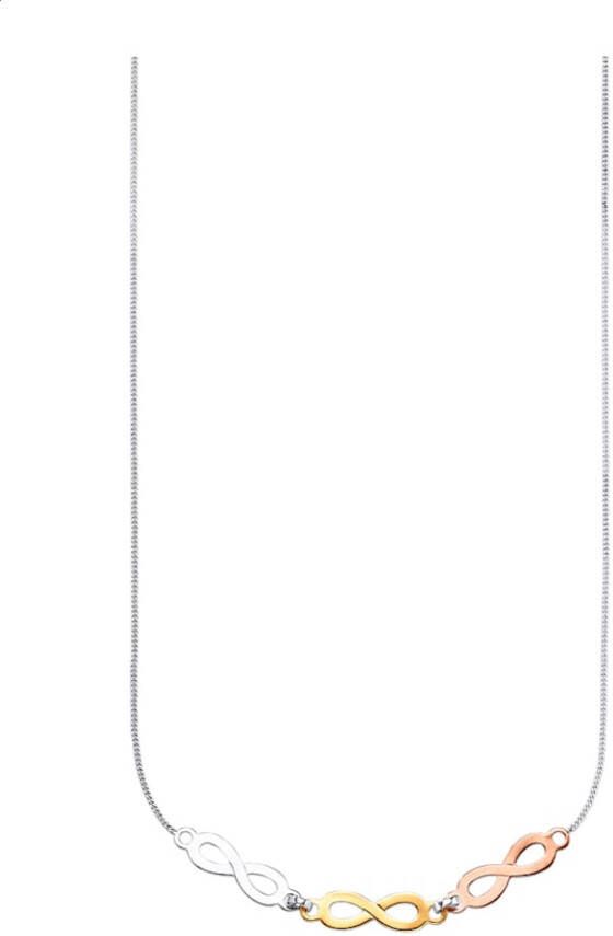 KLiNGEL Collier 9 kt. wit Tricolor