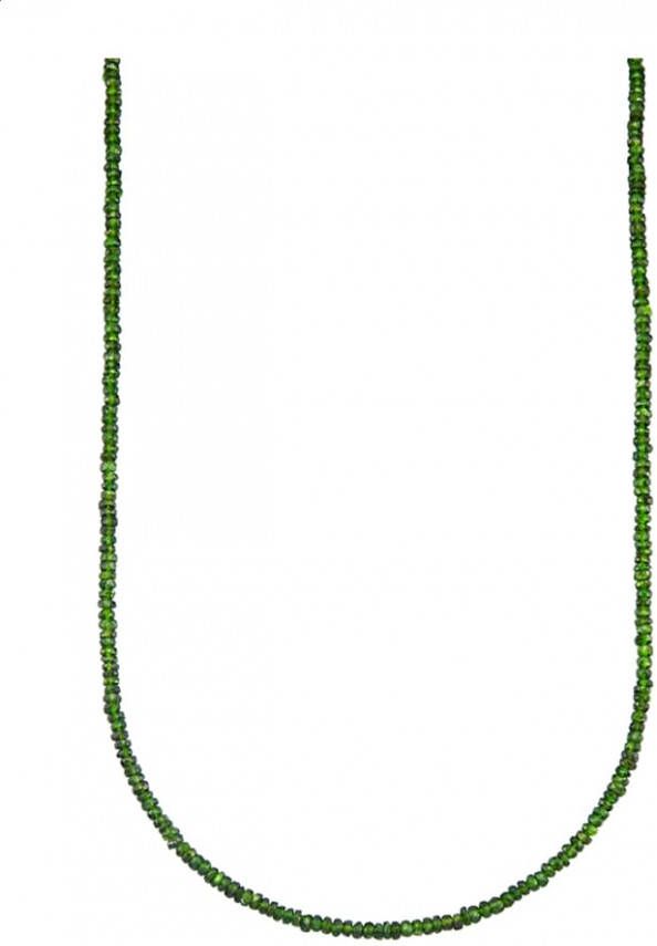 KLiNGEL Collier van chroomdiopsied, van echt zilver Groen