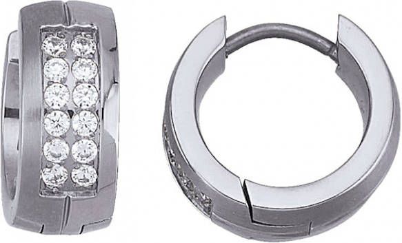 KLiNGEL Creolen van titanium Zilverkleur