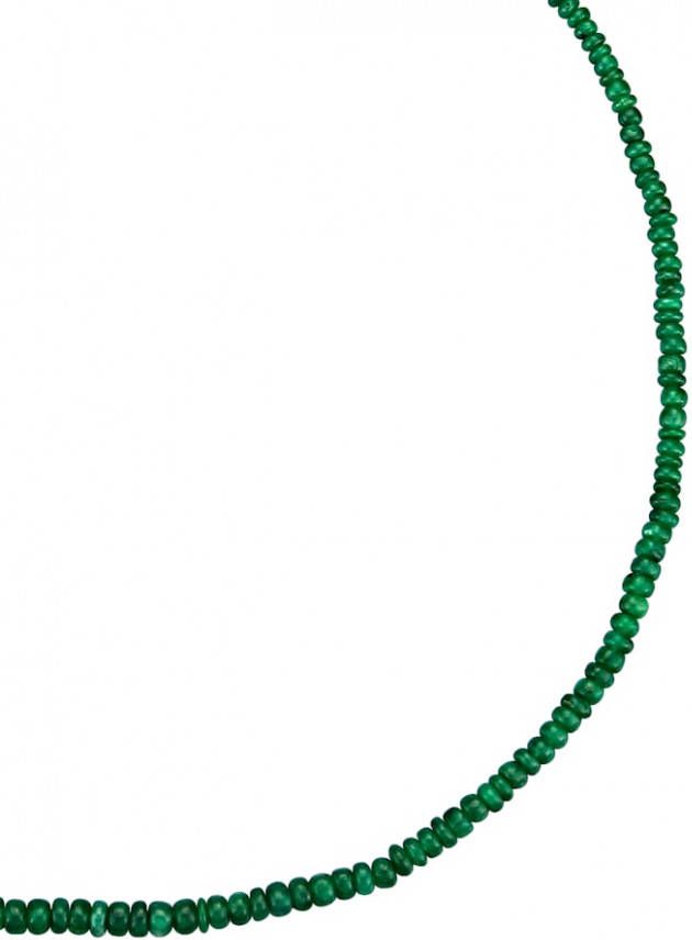 KLiNGEL Ketting van smaragd van smaragd, echt zilver Groen