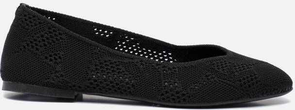Skechers Cleo Knitty City Vegan instappers zwart